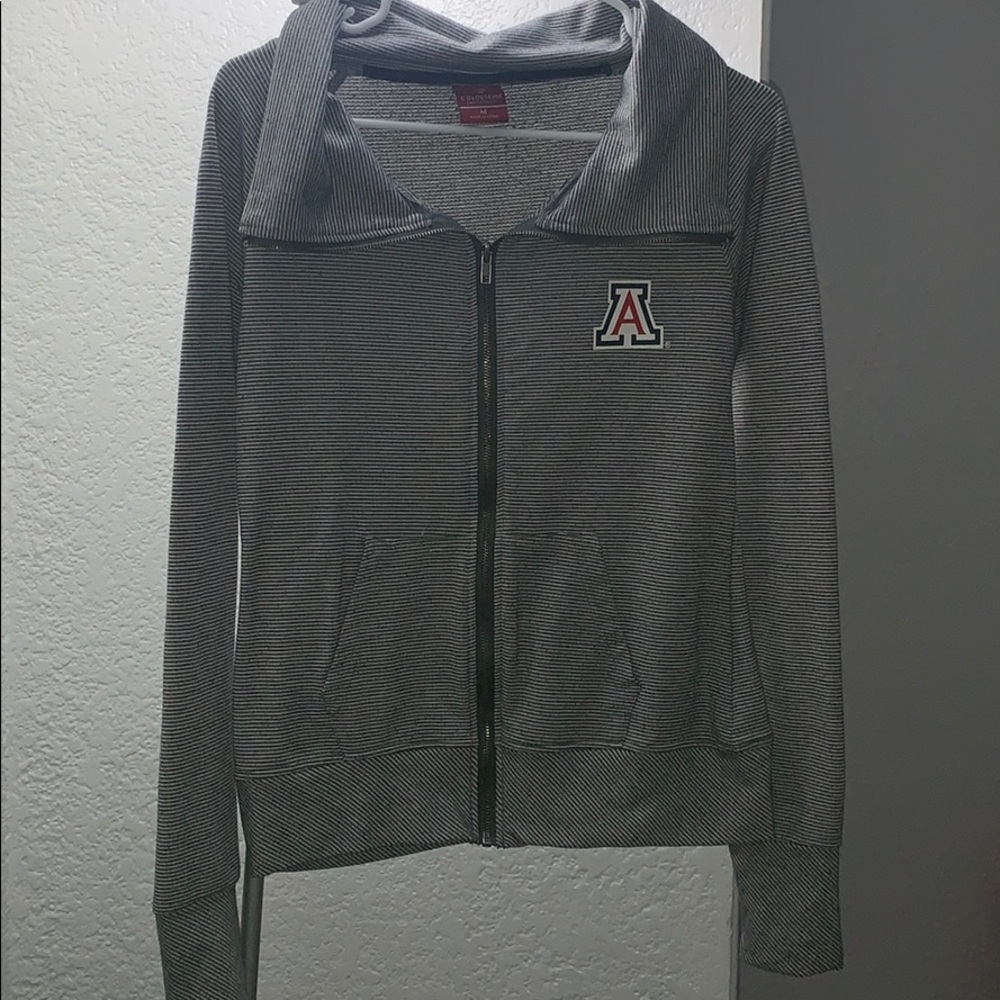 Arizona stripped zip up jacket